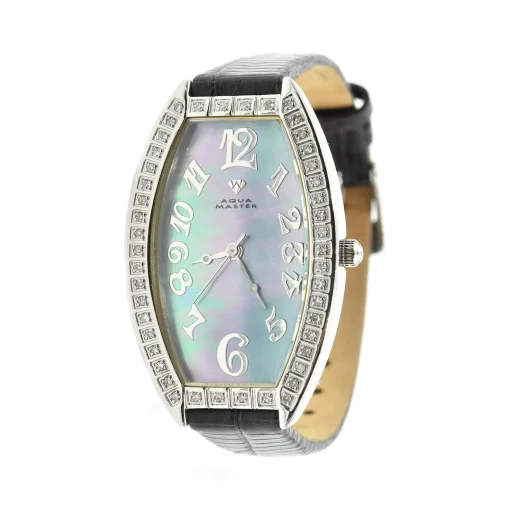 Aqua Master Diamond Bezel and Mother of Pearl Ladies Wristwatch Ref SAM 97