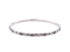 Armenta Sterling Silver Diamond Bangle Bracelet