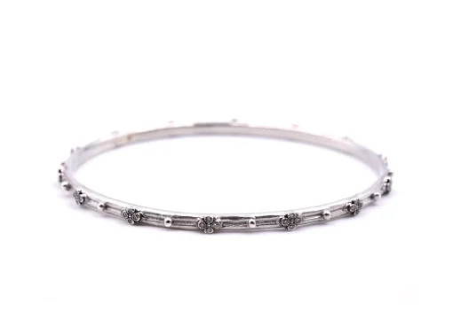 Armenta Sterling Silver Diamond Bangle Bracelet
