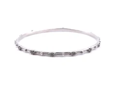 Armenta Sterling Silver Diamond Bangle Bracelet