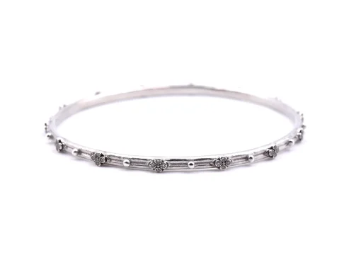 Armenta Sterling Silver Diamond Bangle Bracelet