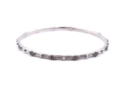 Armenta Sterling Silver Diamond Bangle Bracelet