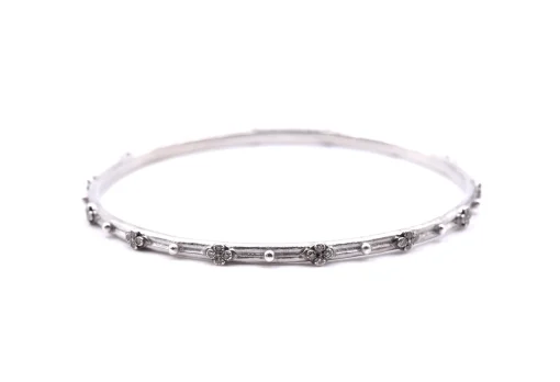 Armenta Sterling Silver Diamond Bangle Bracelet