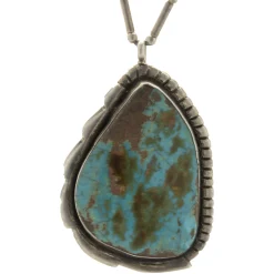 Benny Chapo Sterling Silver Turquoise Navajo Squash Blossom