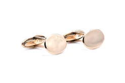 Birks 10 Karat Yellow Gold Oval Cufflinks