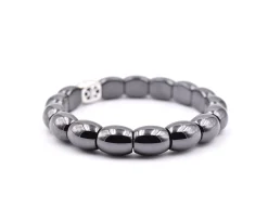 Black Ceramic and 18k White Gold Station Bracelet
