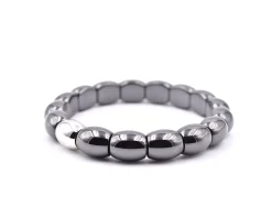 Black Ceramic and 18k White Gold Station Bracelet