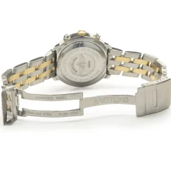 Breitling Black Stainless Steel & 18 Karat Yellow Gold Astromat Longitude