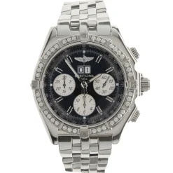 Breitling Stainless Steel Crosswind with Custom Set Diamond Bezel