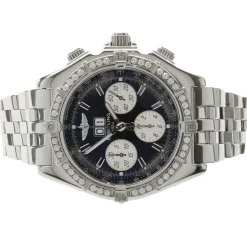 Breitling Stainless Steel Crosswind with Custom Set Diamond Bezel