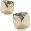 Bulgari 18 Karat Yellow & White Gold Pyramid Earrings