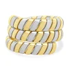 Bulgari 18 Karat Yellow Gold & Stainless Steel Tubogas Ring