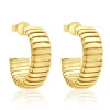 Bulgari 18 Karat Yellow Gold Tubagas Hoop Earrings