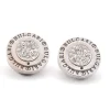 Bulgari 14k White Gold Pave Diamond Earrings