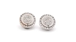 Bulgari 14k White Gold Pave Diamond Earrings