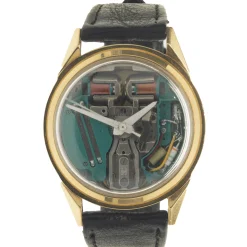Bulova 18 Karat Yellow Gold Vintage Accutron Skeleton