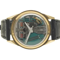 Bulova 18 Karat Yellow Gold Vintage Accutron Skeleton