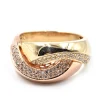 0.70 Carat Diamond 14k Rose Gold Crossover Ring