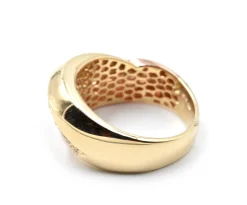0.70 Carat Diamond 14k Rose Gold Crossover Ring