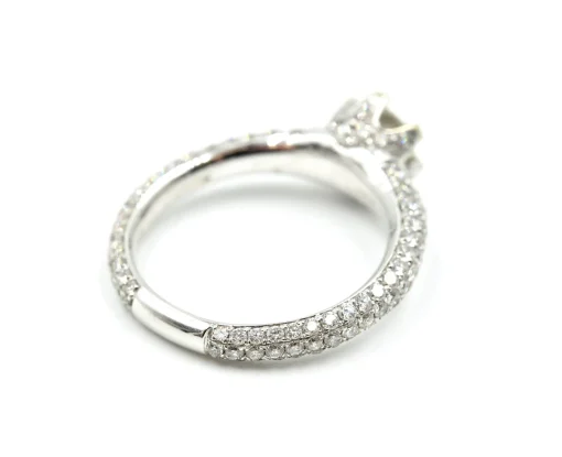 0.75 Carat Round Brilliant Cut Diamond 14k White Gold Engagement Ring