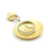 0.22 Carats Diamond 18k White & Yellow Gold Pendant