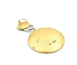 0.22 Carats Diamond 18k White & Yellow Gold Pendant