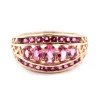 1.70 Carats Pink Tourmaline 14k Yellow Gold Band Ring