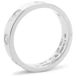 Cartier 18 Karat White Gold 8 Diamond Love Ring