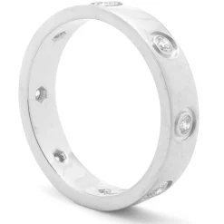 Cartier 18 Karat White Gold 8 Diamond Love Ring