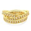 Cartier 18 Karat Yellow Gold Trinity Diamond Rolling Ring