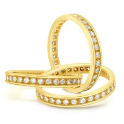 Cartier 18 Karat Yellow Gold Trinity Diamond Rolling Ring