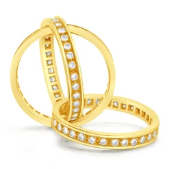 Cartier 18 Karat Yellow Gold Trinity Diamond Rolling Ring