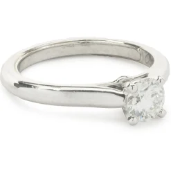 Cartier Platinum Round Brilliant Cut Diamond Engagement Ring