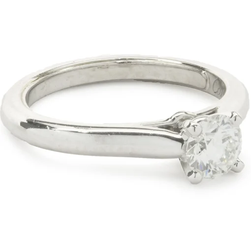 Cartier Platinum Round Brilliant Cut Diamond Engagement Ring