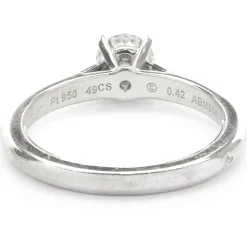 Cartier Platinum Round Brilliant Cut Diamond Engagement Ring