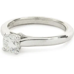 Cartier Platinum Round Brilliant Cut Diamond Engagement Ring