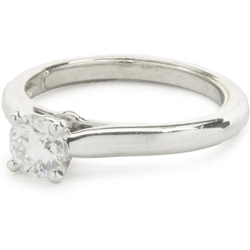Cartier Platinum Round Brilliant Cut Diamond Engagement Ring