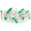 Cartier Platinum Vintage Diamond and Emerald Bracelet