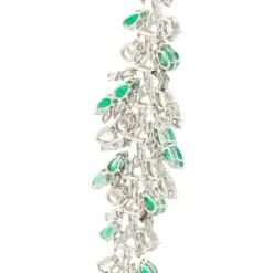 Cartier Platinum Vintage Diamond and Emerald Bracelet
