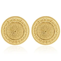 Chanel 1990 Medallion Earrings