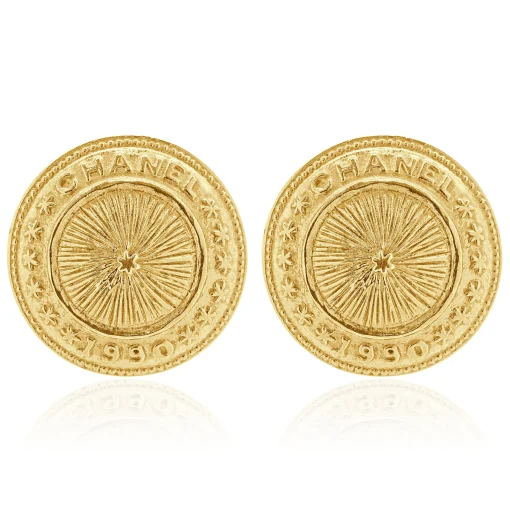 Chanel 1990 Medallion Earrings