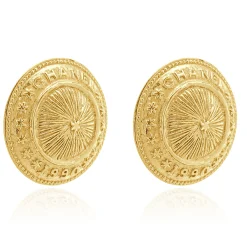 Chanel 1990 Medallion Earrings