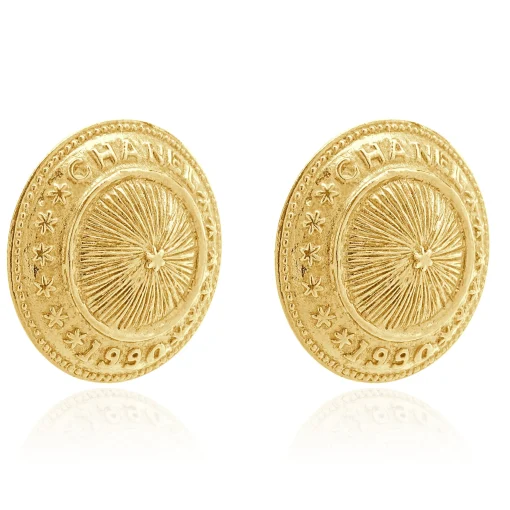 Chanel 1990 Medallion Earrings