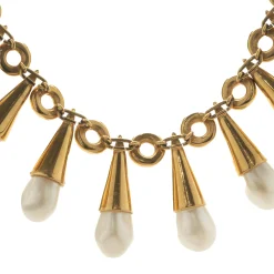Chanel Ornate Costume Pearl Collar Necklace