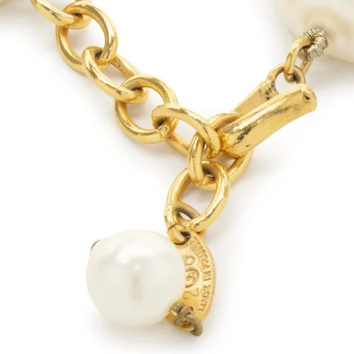 Chanel Pancake Pearl Necklace with Pearl Lariat