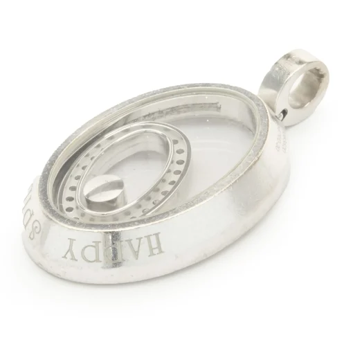 Chopard 18 Karat White Gold Happy Diamond Floating Pendant