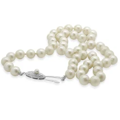 Cream 7MM Pearl Necklace with Sterling Silver Clasp