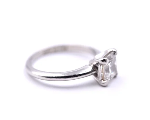 1.00ct Princess Cut Platinum Diamond Engagement Ring