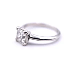1.00ct Princess Cut Platinum Diamond Engagement Ring