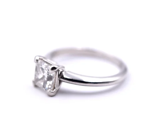 1.00ct Princess Cut Platinum Diamond Engagement Ring